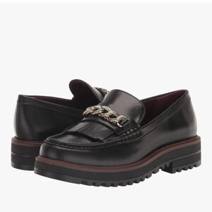 Franco Sarto Women's L-limitmoc Slip-ons Lug Chain & Tassel Loafer size 10 NEW